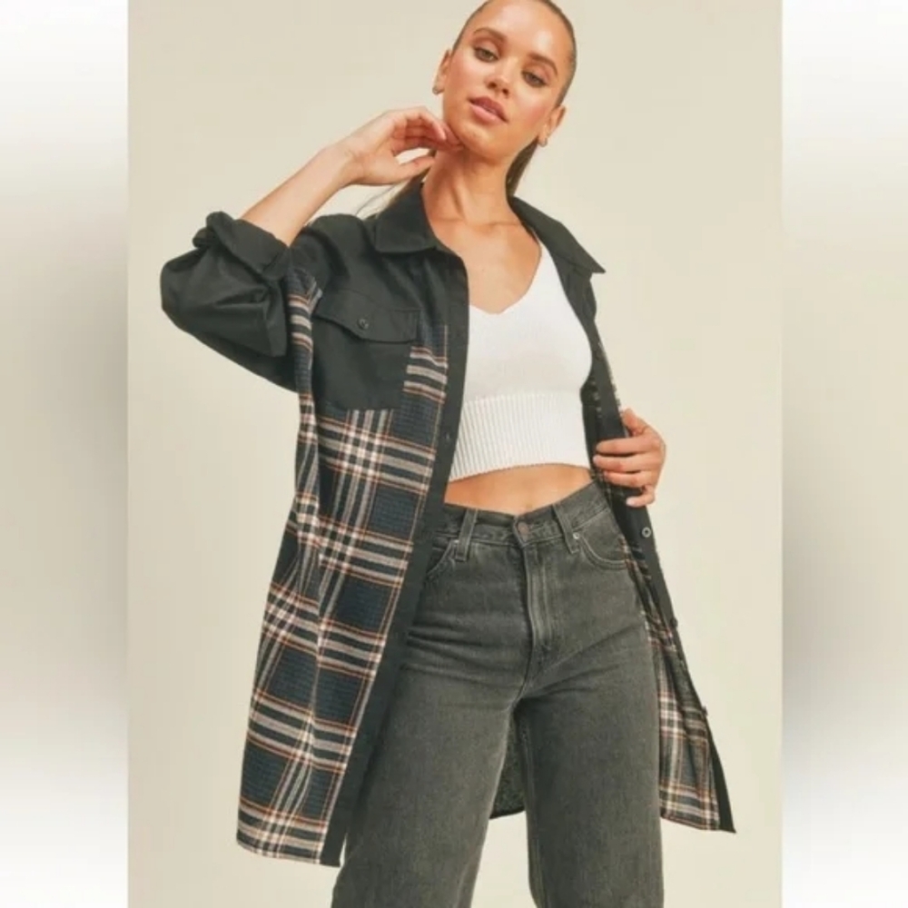 Plaid Black Women's Jacket